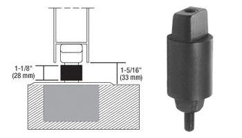 C.R. Laurence CRL Floor Mounted Closer 1-1/8&quot; Collar Height Tapered Type Spindle  | CRL9040S28