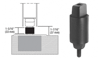 C.R. Laurence CRL Floor Mounted Closer 1-5/16&quot; Collar Height Tapered Type Spindle  | CRL9040S33