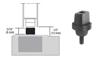 C.R. Laurence CRL Floor Mounted Closer 5/16&quot; Collar Height Tapered Type Spindle | CRL9040S8