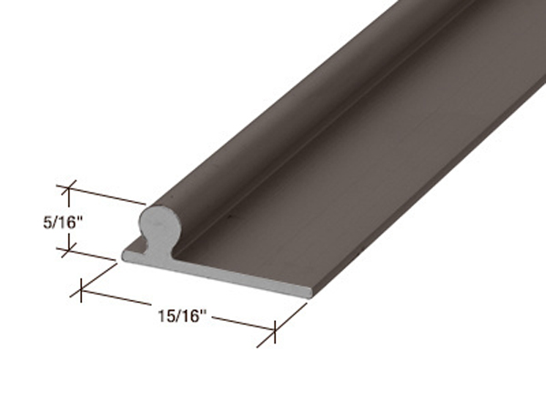 C.R. Laurence CRL Bronze Sliding Glass Door Replacement Rail - 96 in long | PLD1674