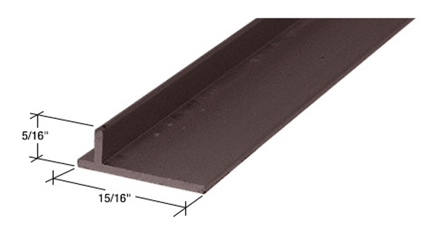 C.R. Laurence CRL Bronze Sliding Screen Door Rail - 72 in long | PLD1670