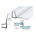 CRL Shower Door Polycarbonate with 90 degree 13/16" Long Vinyl Fin Seal for 1/2" Glass - 95" Long