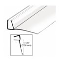 CRL Shower Door Polycarbonate with 90 degree 1-1/8" Long Vinyl Fin Seal for 3/8" Glass - 95" Long