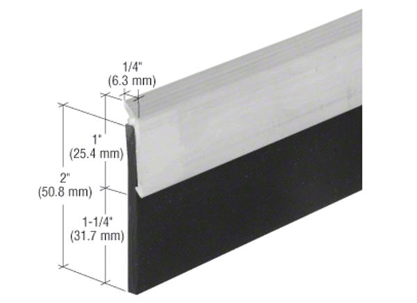 CRL Aluminum Finish Heavy-Duty Door Sweep 32&quot; | 33N2A32