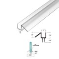 Gordon Glass&#174; Clear Co-Extruded Bottom Wipe with Drip Rail for 1/4" Glass - 36 in long