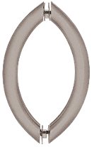 CRL 6&quot; Brushed Nickel Crescent Style Back-to-Back Pull Handles | CSH6X6BN | CSH6X6BN