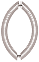 CRL 6&quot; Chrome Crescent Style Back-to-Back Pull Handles | CSH6X6CH