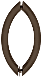 CRL Oil Rubbed Bronze 8&quot; Crescent Style Back-to-Back Pull Handles Without Metal Washers | CSH8X80RB