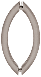 CRL Brushed Nickel 8&quot; Crescent Style Back-to-Back Pull Handles Without Metal Washers | CSH8X8BN