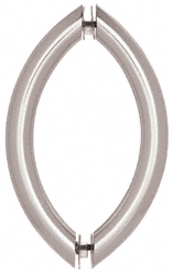 CRL Polished Nickel 8&quot; Crescent Style Back-to-Back Pull Handles Without Metal Washers | CSH8X8PN