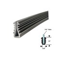 Gordon Glass&#174; Gray Shower Door Replacement Glazing Vinyl Spline for 3/16" Glass, 5/8" Channel Depth - 18 ft