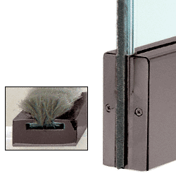 C.R. Laurence CRL Dark Bronze Anodized Weatherstrip Kits With Clear Polycarbonate Channel for 4&quot; Square Rails | CSW12DU