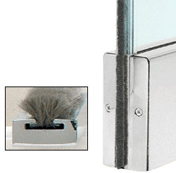 C.R. Laurence CRL Polished Stainless Weatherstrip Kits With Clear Polycarbonate Channel for 4&quot; Square Rails | CSW12PS