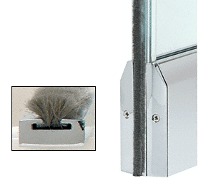 C.R. Laurence CRL Polished Stainless Weatherstrip Kit With Clear Polycarbonate Channel for 4&quot; Tapered Rails | CTW12PS