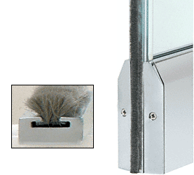 C.R. Laurence CRL Satin Anodized Weatherstrip Kit With Clear Polycarbonate Channel for 4&quot; Tapered Rails | CTW12SA