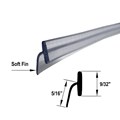 Gordon Glass&#174; Angled Clear Vinyl "T" Wipe for Inswing and Outswing Shower Doors - 36-in long