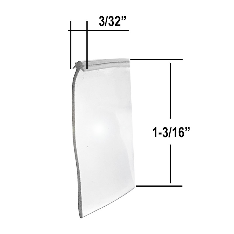 Clear 1-3/16&quot; &quot;Star Tip&quot; Type Shower Door Bottom Seal and Sweep - 36&quot; Long | CWST