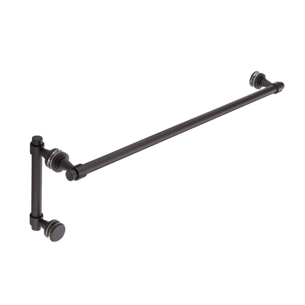 Concerto 24&quot; Cuttable Towel Bar and 8&quot; Straight Pull Shower Door Combination - Oil Rubbed Bronze (Medium) | N24TB8SPORBM