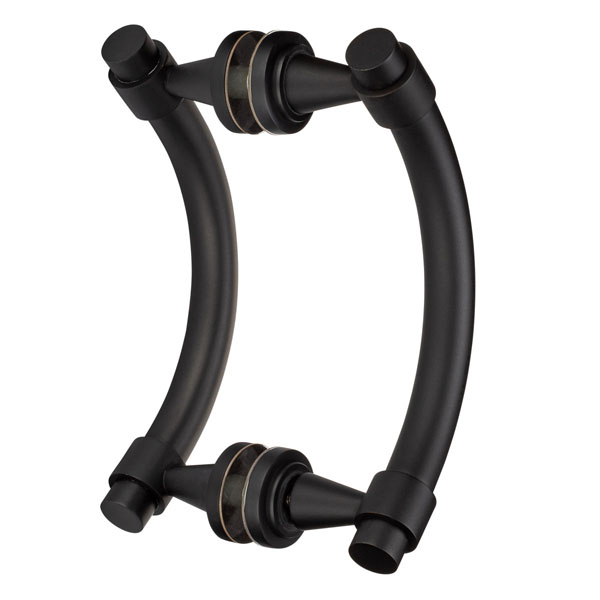 Concerto 8&quot; Back-to-Back Double Sided Offset Pull - Matte Black | C8DOPMB