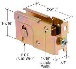 C.R. Laurence CRL 1&quot; Steel Ball Bearing Sliding Glass Door Roller with 3/4&quot; Wide Housing for Guaranteed Products - Package | D1840