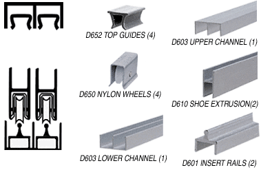 C.R. Laurence CRL Satin Anodized 72&quot; Deluxe Packaged Pre-Cut Showcase Sliding Track Assembly | D2301A72