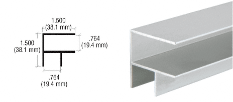 C.R. Laurence CRL Satin Anodized Corner Mold Extrusion - 12 ft Long | D320A