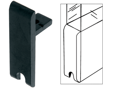 C.R. Laurence CRL Flat Black End Cap for KK610 Tall H-Bar | D331BL