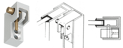 C.R. Laurence CRL Satin Anodized Left Handed Window Catch for Pass-Thru Windows | D53ALH