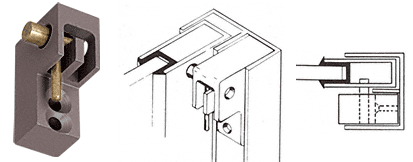 C.R. Laurence CRL Duranodic Bronze Left Handed Window Catch for Pass-Thru Windows | D53DULH