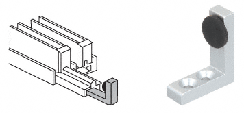 C.R. Laurence CRL Single Stop For Sliding Doors | D56A