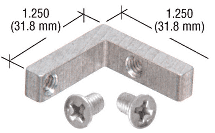 C.R. Laurence CRL Lower Corner and Screws for Fixed Glass Frame | D658WS