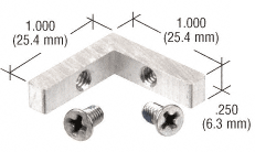 C.R. Laurence CRL Upper Corner and Screws for Fixed Glass Frame | D662WS