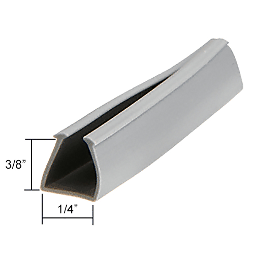C.R. Laurence CRL Glazing Vinyl; 1/4&quot; Channel Depth 9/32&quot; Metal Opening for 1/4&quot; Glass -- 1000 ft Roll | D751M
