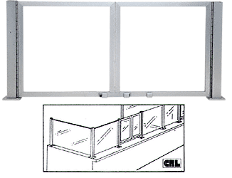 C.R. Laurence CRL Satin Anodized Wicket Frames for Partition Posts | D980A
