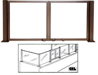 C.R. Laurence CRL Duranodic Bronze Wicket Frames for Partition Posts | D980DU