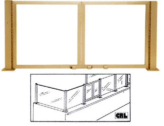 C.R. Laurence CRL Gold Anodized Wicket Frame for Partition Posts | D980GA
