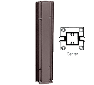 C.R. Laurence CRL Dark Bronze 18&quot; 45 Degree Center Standard Partition Post | D990DU1845C