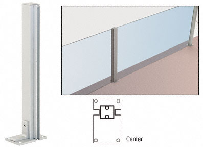 C.R. Laurence CRL Satin Anodized 36&quot; Center Standard Partition Post | D992A36C