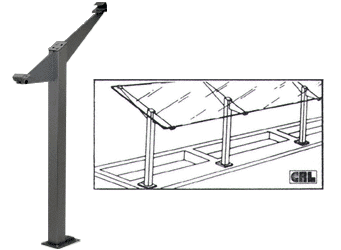 C.R. Laurence CRL Black D997 Smorgasbord Partition Post | D997BL