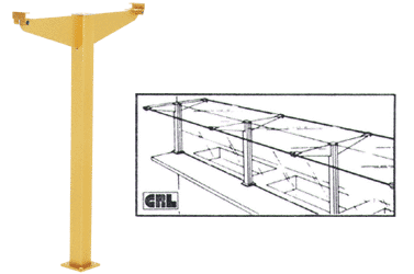 C.R. Laurence CRL Gold Anodized Custom &quot;Tee&quot; Partition Post | D998GA