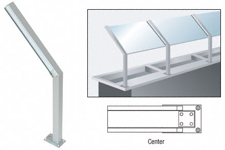 C.R. Laurence CRL Satin Anodized D999 Series 23&quot; Center Sneeze Guard Post | D999AC