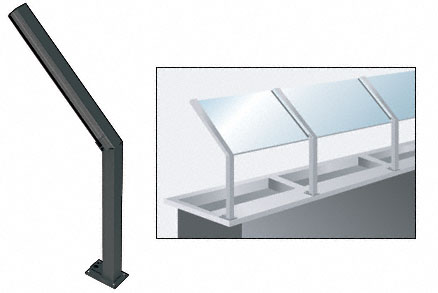 C.R. Laurence CRL Black Custom Sneeze Guard Post | D999BL
