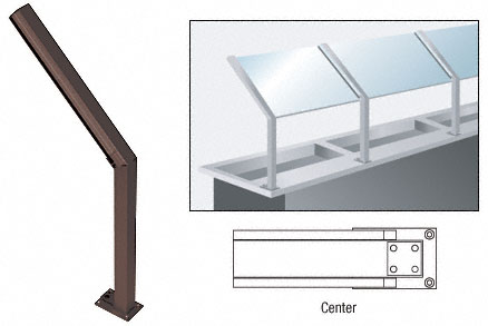 C.R. Laurence CRL Duranodic Bronze D999 Series 23&quot; Center Sneeze Guard Post | D999DUC