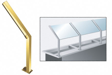 C.R. Laurence CRL Gold Anodized Custom Sneeze Guard Post | D999GA