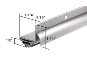 C.R. Laurence CRL Aluminum Finish Combination Door Shoe for 36&quot; Door  | DB001AV36