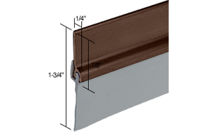 C.R. Laurence CRL 36&quot; Dark Bronze Anodized with Vinyl Door Sweep  | DB005DV36