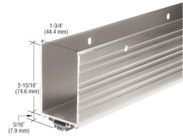 Aluminum Finish Wrap Around Door Shoe with Vinyl Weatherseal for 42&quot; Door | DB054AV42