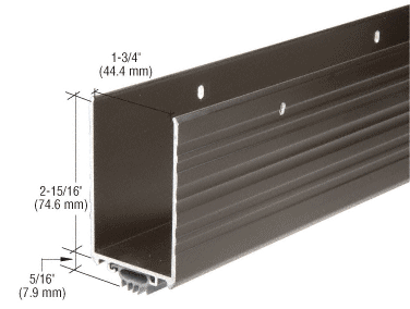 Dark Bronze Anodized Finish Wrap Around Door Shoe with Vinyl Weatherseal for 36&quot; Door  | DB054DV36