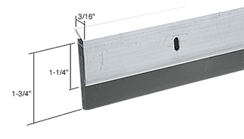 C.R. Laurence 36&quot; Clear Aluminum and Rubber Door Sweeps  | DB062AV36