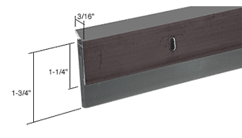 C.R. Laurence CRL 36&quot; Dark Bronze Anodized and Rubber Door Sweep | DB062DV36